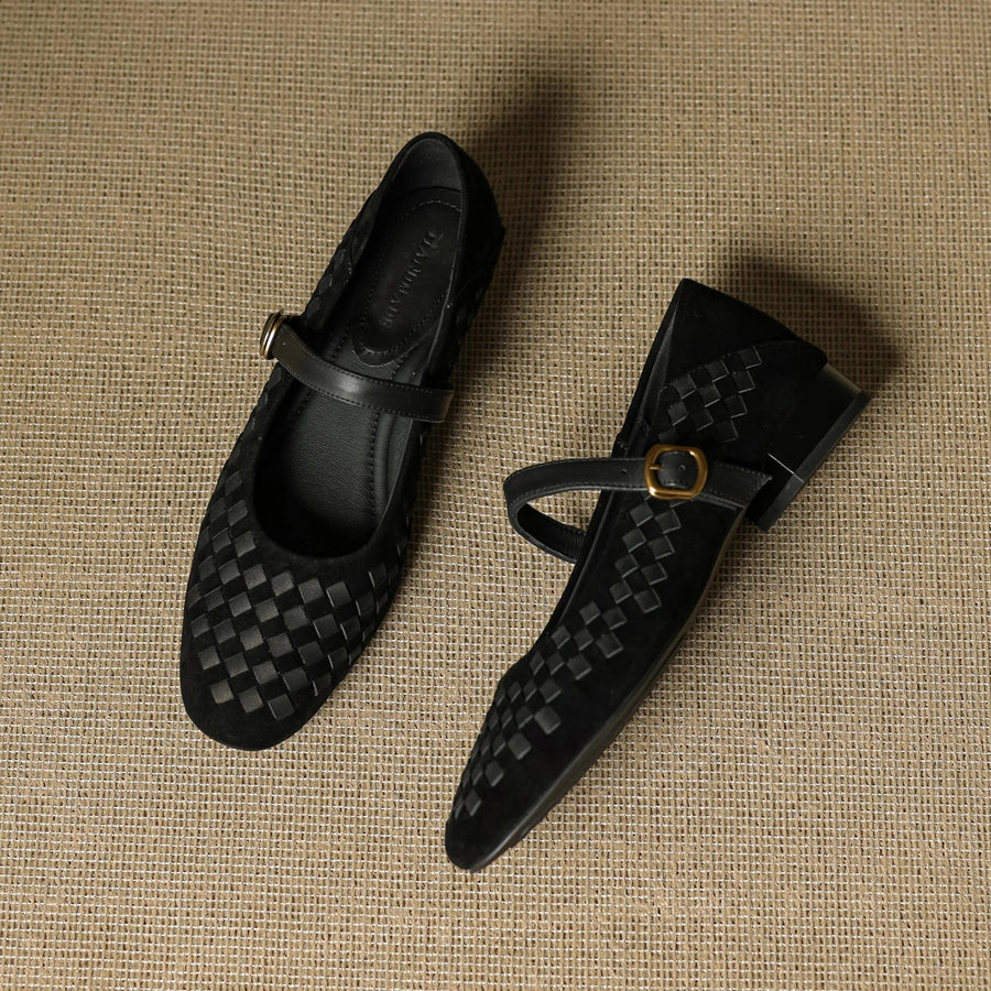 WOMEN'S WOVEN MARY JANE FLATS - Zarino Newstyle