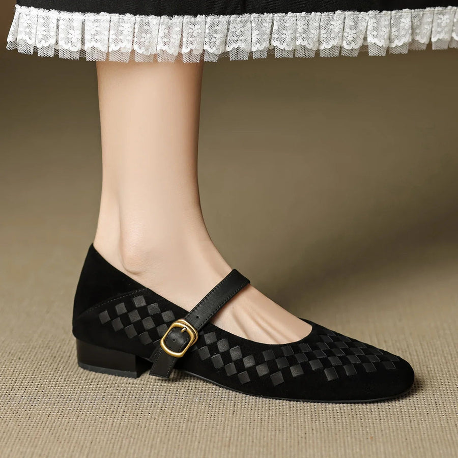 WOMEN'S WOVEN MARY JANE FLATS - Zarino Newstyle