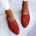 WOMEN'S WOVEN POINTED TOE SLINGBACK FLAT SUMMER MOCCASINS - Zarino Newstyle