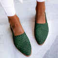 WOMEN'S WOVEN POINTED TOE SLINGBACK FLAT SUMMER MOCCASINS - Zarino Newstyle
