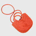 WOMEN'S WOVEN STRAW ROUNDED TOTE SUMMER BAG - Zarino Newstyle