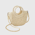WOMEN'S WOVEN STRAW ROUNDED TOTE SUMMER BAG - Zarino Newstyle
