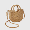 WOMEN'S WOVEN STRAW ROUNDED TOTE SUMMER BAG - Zarino Newstyle
