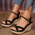 WOMEN'S WOVEN WEDGE SANDALS - Zarino Newstyle