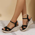 WOMEN'S WOVEN WEDGE SANDALS - Zarino Newstyle