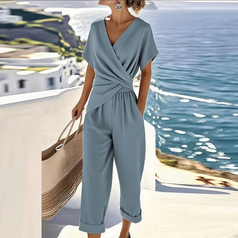 WOMEN'S WRAP FRONT TWO - PIECE SUMMER SET - Zarino Newstyle