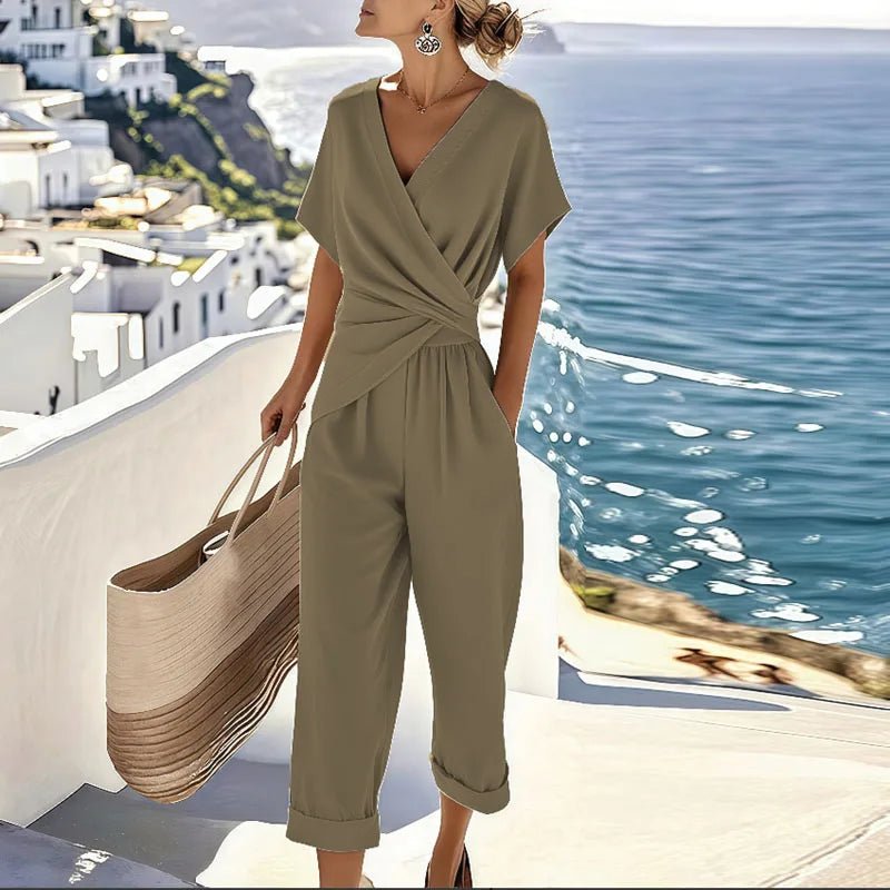 WOMEN'S WRAP FRONT TWO - PIECE SUMMER SET - Zarino Newstyle
